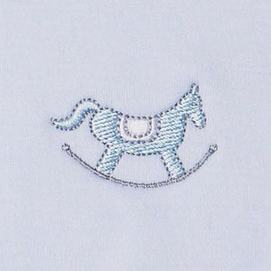 Rocking Horses Short Sleeve Body Suit with Embroidery