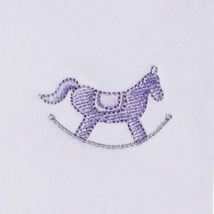 Rocking Horses Short Sleeve Body Suit with Embroidery